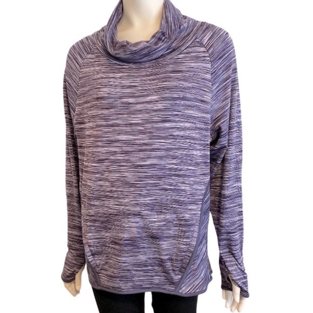 CHAMPION Purple Long Sleeve Pocket Pullover M & L